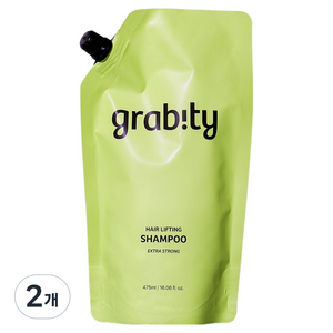 그래비티 헤어리프팅 샴푸 엑스트라 스트롱 리필, 475ml, 2개