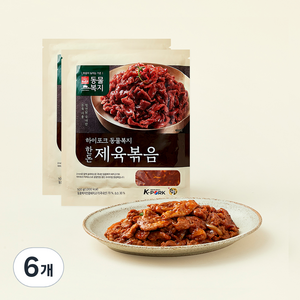 하이포크 동물복지 인증 한돈 제육볶음, 500g, 6개