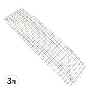 유니크 아이론 시접자 30cm, 혼합색상, 3개