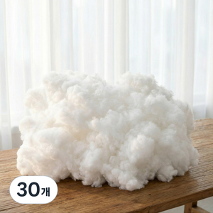 휴가드 다용도 베개 구름솜 충전재 1kg, 화이트, 30개