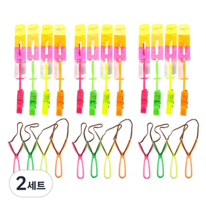 재미존 유아용 불빛낙하산 새총완성 4종 x 3p 세트, 혼합색상, 2세트