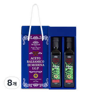 멩가졸리 유기농 발사믹 선물세트 4호 + 쇼핑백, 250ml, 8개