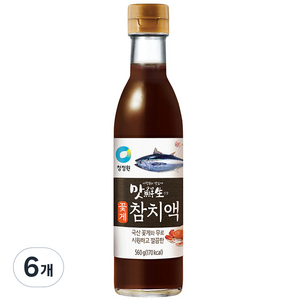 맛선생 꽃게 참치액, 560g, 6개