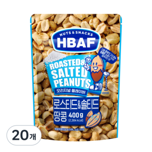 바프 로스티드 앤 솔티드 땅콩, 400g, 20개