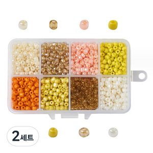 알로데 유리알 광채 시드비즈 DIY 키트 4mm 세트, TYPE 08, 2세트