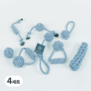 딩동펫 반려동물 구름이 실타래 장난감 세트, 혼합색상, 4세트