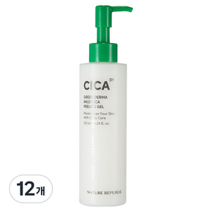 네이처리퍼블릭 그린더마 마일드 시카 필링 젤, 155ml, 12개