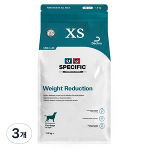 스페시픽 강아지 처방식 작은알갱이 CRD1-XS, 다이어트(체중감소), 1.6kg, 3개