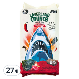 만전김 죠스 매운불맛김, 4.5g, 27개