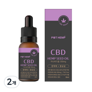 펫햄프 반려동물 CBD 햄프씨드오일 영양제, 종합영양제, 30ml, 2개