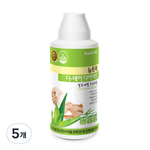뉴트리디데이 다이어트 알로에겔 오리지날, 1L, 5개