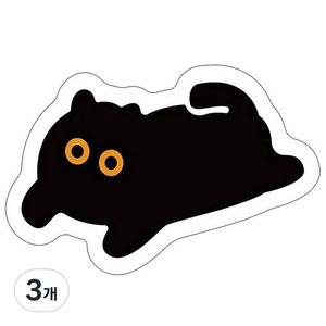 피어니스트 귀여운 디자인 규조토 매트, 뛰는고양이, 3개