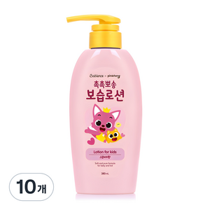 베비언스 핑크퐁 촉촉뽀송 보습로션 스윗피치향, 380ml, 10개