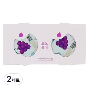 에코맘의산골이유식 유아용 산골푸딩 2p, 포도송이, 150g, 2세트