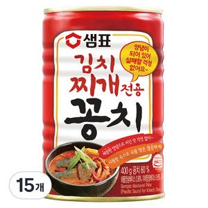 샘표 김치찌개전용 꽁치 통조림, 15개, 400g