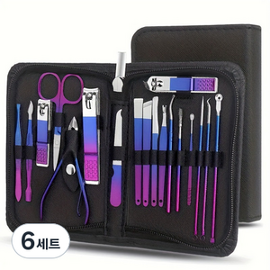 타이탄 올인원 가정용 뷰티케어 소품 18종 세트, 6세트, 그라디언트
