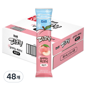 피크닉 얼려먹는 피크닉 복숭아, 48개, 85ml