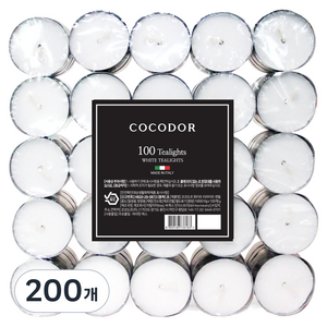 코코도르 화이트 티라이트 캔들, 10g, 200개