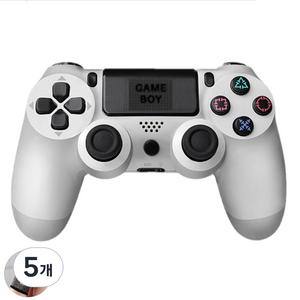 Gameboy PS4 호환 유선 컨트롤러 + 게이밍손가락장갑, WHITE, 5개