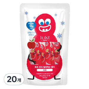 룩트킨디 얼려먹는 젤리 10p, 사과, 200g, 20개