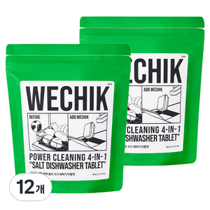 위칙 파워 솔트 식기세척기 세제, 480g, 12개
