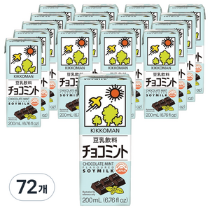 기꼬만두유 민트초코맛, 72개, 200ml