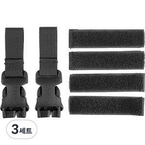 파이커택티컬 몰리 시스템 버클 고정 킷, 블랙, 3세트