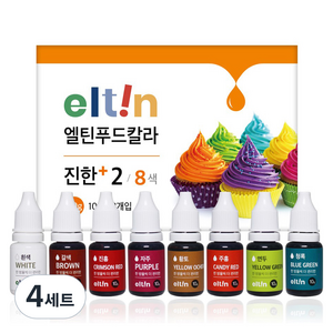 엘틴 e 푸드칼라 진한플러스2 10g x 8종 세트, 80g, 4세트
