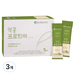 서울대밥스누 약콩 비건 단백질 프로틴바 10p, 350g, 3개