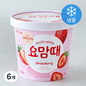 빙그레 요맘때 스트로베리 (냉동), 710ml, 1개입, 6개
