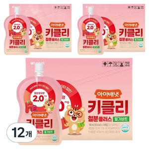 아이배냇 키클리 철분플러스 딸기비트 10p, 12개, 1L