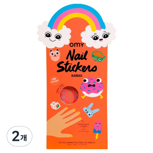 오마이 네일 스티커 카와이 200p NAIL02, 혼합색상, 2개