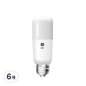 제너럴일렉트릭 GL LED 브라이트 스틱 전구 11W, 주광색, 6개