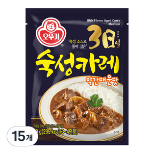 오뚜기 3일 숙성카레 약간매운맛, 80g, 15개