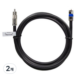 마하링크 국산 RCA TO RF 5C 동축 케이블 고급형 블랙, MLZ-CR150 15m, 2개