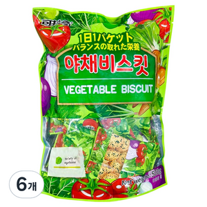 koloo 한진 야채 비스킷, 500g, 6개