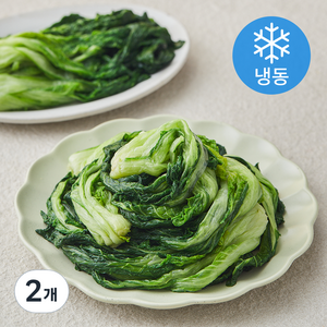 나물투데이 국내산 데친 얼갈이 (냉동), 2개, 1kg