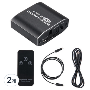 컴스 3포트 오디오광 선택기 SPDIF Toslink 오디오 스위치, OU951, 2개