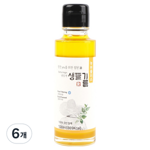 농부플러스 냉압착 생들기름, 100ml, 6개