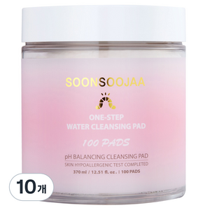 순수자아 원스텝 워터 클렌징 패드 370ml, 100매입, 10개
