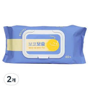 보코 보송 볼링공 클리너 티슈 60매입, 혼합색상, 2개