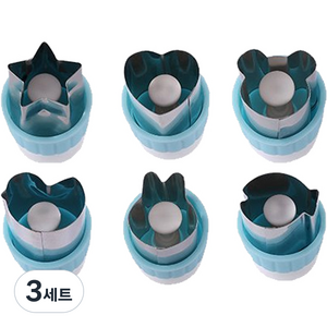 푸쉬타입 야채커터 A타입 6종 세트 MP260, 블루, 3세트