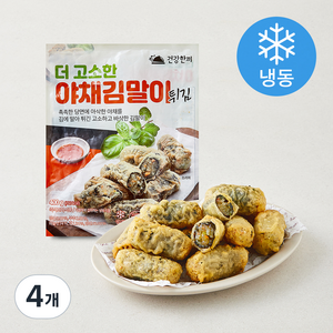 건강한끼 더 고소한 야채김말이 튀김 (냉동), 400g, 4개