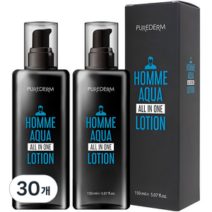 퓨어덤 옴므 아쿠아 올인원 로션, 150ml, 30개