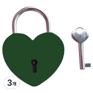 하트하트 사랑의 자물쇠 그린, 3개