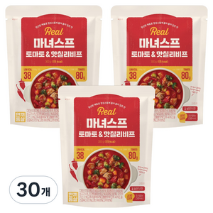 한끼통살 실온 마녀스프 토마토 & 핫칠리비프, 30개, 300g