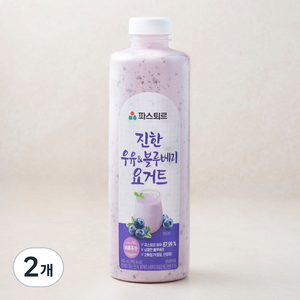 파스퇴르 진한 우유 & 블루베리 요거트, 2개, 1개입, 900ml