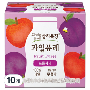 상하목장 과일퓨레, 200g, 프룬사과, 10개