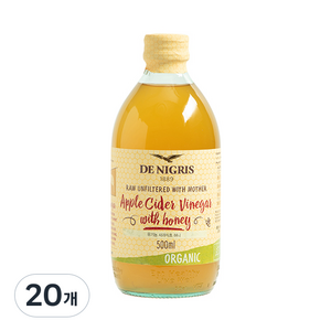 데니그리스 사과식초 허니, 500ml, 20개