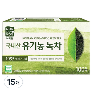 녹차원 유기농 녹차, 1.2g, 100개입, 15개